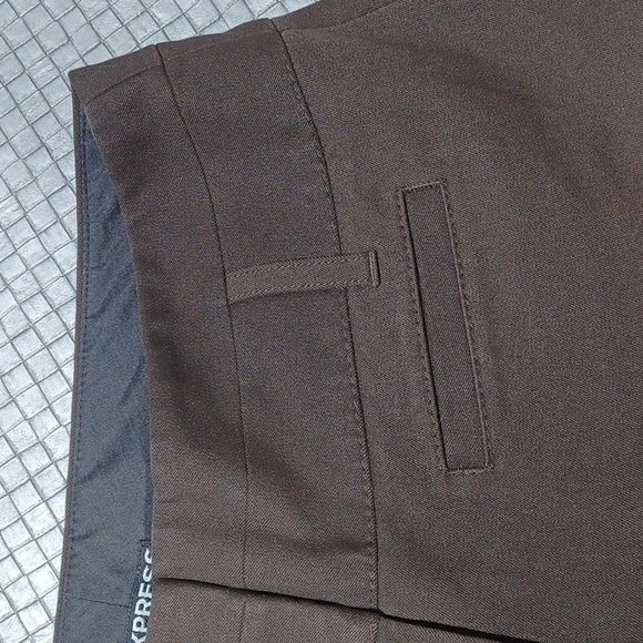 Express Editor Size 6R Dark Brown Slacks Pants - Picture 9 of 12